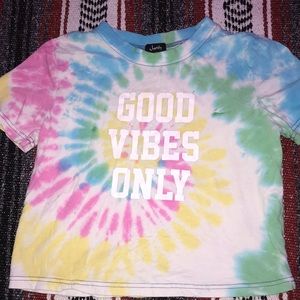 Crop top,tie dye,small,100% cotton